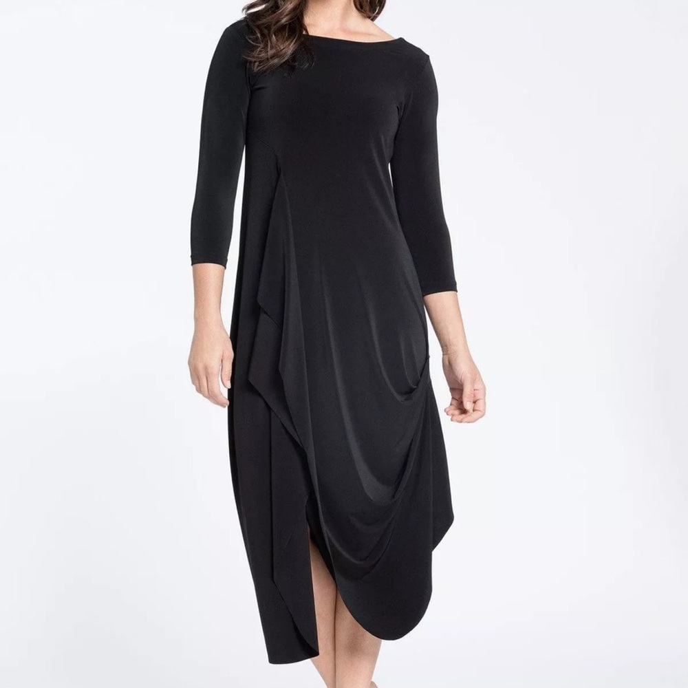Sympli Reversible Drama Dress - Black